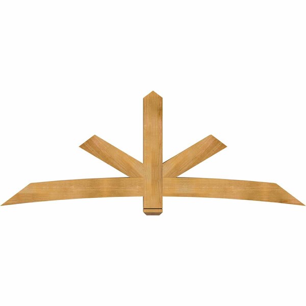 Ekena Millwork Alberta Rough Sawn Timber Gable Bracket, Western Red Cedar, 96"W x 36"H x 6"D x 6"F, 9/12 Pitch GBW096X36X0606ALB00RWR - main